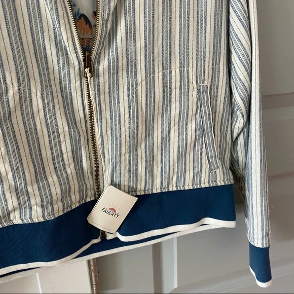 NWT Faherty Mandalay Reversible Bomber Jacket - Picture 6 of 6